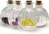 MiDanggu 4 Packs Pumpkin Decorative Glass Bottles with Cork, Empty Glass Bud Vase Syrup Spice Bottles with Lids, Party Favors Decorative Bottles (7.04 Ounce?200ml?)