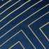 Avigers 20 x 20 Inch Navy Blue Gold Striped Geometric Lines Embroidery Velvet Cushion Case Luxury Modern Throw Pillow Cover Decorative Pillow for Couch Living Room Bedroom Car 50 x 50cm
