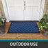 DEXI Door Mat Front Indoor Outdoor Doormat Small Heavy Duty Rubber Outside Floor Rug for Entryway Patio Waterproof Low-Profile,17"x29",Navy Blue