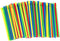 Paragon - Manufactured Fun SNO-Cone Spoon Straws, 200-Count, Assorted - red, Blue, Yellow, Green, 8"