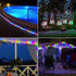 JMEXSUSS 2 Pack 100 LED Solar Rope Lights,33ft 8 Modes Solar Rope Lights Outdoor Waterproof LED Solar Powered Rope Tube for Trampoline Fence,Gazebo,Yard,Walkway,Path(Multi Color)