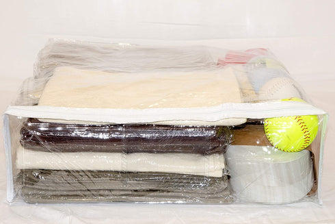 Clear Vinyl Zippered Storage Bags 20 x 23 x 6 Inch 5-Pack