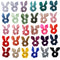 WillingTee 30 Pack Bunny Ear Scrunchies Silk Satin Hair Elastics Scrunchies Chiffon Hair Scrunchies Big Hair Bow Chiffon Ponytail Holder Bobbles Soft Elegant Elastic Hair Bands Hair Ties