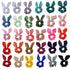 WillingTee 30 Pack Bunny Ear Scrunchies Silk Satin Hair Elastics Scrunchies Chiffon Hair Scrunchies Big Hair Bow Chiffon Ponytail Holder Bobbles Soft Elegant Elastic Hair Bands Hair Ties