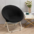 Hoomall Round Saucer Chair Cover Slipcover Only, Stretch Jacquard Moon Chair Slipcovers for Adults Saucer Chair, Removable Spandex Fabric Soft Chair Covers (Black)
