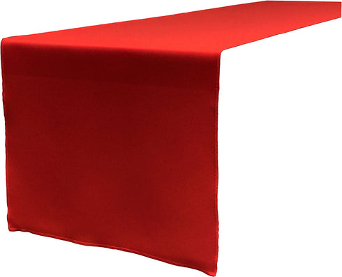 LA Linen Polyester Poplin Table Runner 14 by 108-Inch, Red