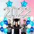 Silver 2022 Balloons Numbers - 40 Inch | Graduation Balloons 2022 with 18 Inch, Star Balloons | Blue and Silver Graduation Decorations | Graduation Party Decorations 2022 | Class of 2022 Decorations