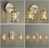 1 Light Modern Vanity Light, Bathroom Vanity Light Brushed Nickel Wall Light Fixtures with Cylinder Crystal Shade