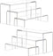 ANDGOO Display Risers, 6 Pcs Rectangular Clear Acrylic Showcase Collectibles Display Stands Suitable for Retail Shoe Showcase Jewelry Funko Pop Figures