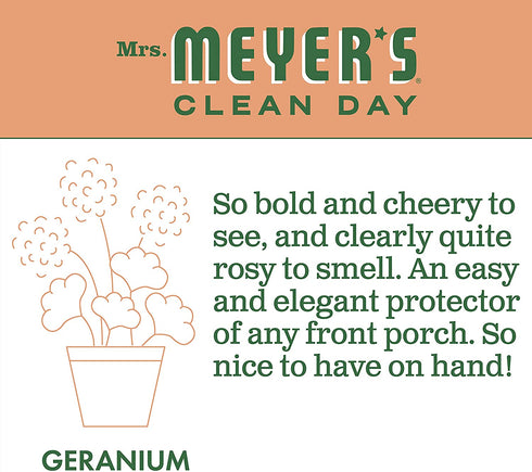 Mrs. Meyer's Multi-Surface Cleaner Spray, Everyday Cleaning Solution for Countertops, Floors, Walls and More, Geranium, 16 fl oz - Pack of 3 Spray Bottles