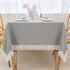 Gray Rectangle Tablecloth -52x70 Oblong Table Cloths-Washable Polyester Table Cover with Lace Trim for Kitchen Dinning Restaurant Tabletop Decoration by Midsummer Breeze