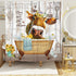 DESIHOM Farmhouse Cow Shower Curtain Rustic Wood Shower Curtain Funny Farm Animal Shower Curtain Country Shower Curtain Polyester 72x72 Inch