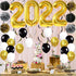 Gold 2022 Balloons Numbers Set - 40 Inch, Hanging Swirls and Pompoms | Graduation Party Decorations 2022 | Black and Gold Graduation Decorations 2022 | Graduation Balloons, Class of 2022 Decorations