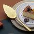Berglander Gold Wedding Cake Knife and Server Set, Titanium Gold Plating With Unique Pattern Design Cake Cutter Serving Set Perfect For Wedding, Birthday, Parties and Events Dishwasher Safe