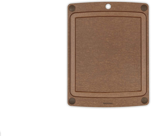 Epicurean All-In- One Cutting Board with Non-Slip Feet and Juice Groove, 14.5-Inch x 11.25-Inch, Nutmeg/Brown