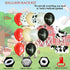130 pcs Cow Party Balloon Garland, Farm Party Balloon Set of Cow Print Balloons,White Black Red Balloons, Animal Walking Balloons for Baby Shower Kid's Birthday Party