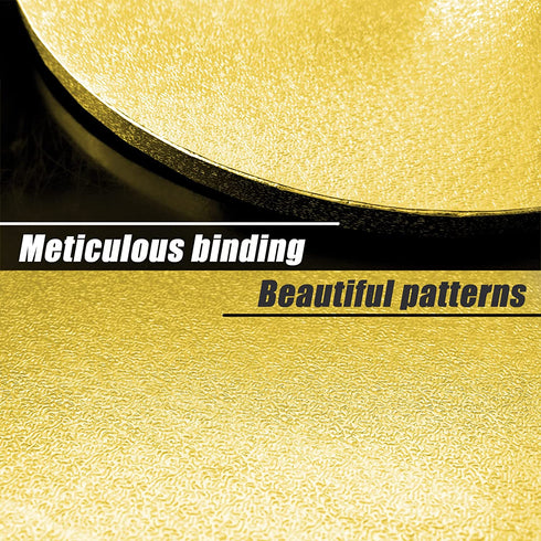 MR.FOAM 12 Inch Cake Board Drums Round, 5PCS Cake Boards Rounds Sturdy 1/2 inch Thick for Heavy Or Multi-Tiered Cakes Gold Pizza Base Disposable Cake Drums, Corrugated Paper Board (Gold)