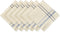 DII Kitchen Essentials Everyday French Stripe Tabletop Collection, Napkin Set, 20x20, Taupe/Nautical Blue, 6 Piece