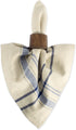 DII Kitchen Essentials Everyday French Stripe Tabletop Collection, Napkin Set, 20x20, Taupe/Nautical Blue, 6 Piece