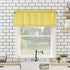 No. 918 Martine Microfiber Semi-Sheer Rod Pocket Kitchen Curtain Valance and Tiers Set, 54 in x 45 in (3 Piece), Yellow