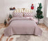 Lodge Style Ultra Lightweight Quilt Set Queen Size 90"x90", Striped 3 Piece Bedding Sets, Deer Snowflake Printed Rustic Bedspread Coverlet for Cabin Country Home Bedroom Decor,1 Quilt + 2 Pillow Shams