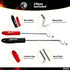 Pigtail Food Flipper Set - 17 & 12 Inch Meat Hooks & Turners with Steel Shafts & Color Coded Handles - Use in Place of Tongs, Spatula & Meat Fork for BBQ Ribs, Steak, Chicken, Sausage, Vegetables