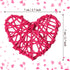 Geosar 24 Pieces Valentines Day Vase Filler Heart Vase Filler DIY Craft Rattan Heart Balls Decorative Hanging Wicker Balls Ornaments for Valentine's Day Wedding Decor, 2.7 Inches