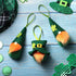 St. Patrick's Day Gnome Ornament Handmade Swedish Tomte Hanging Ornament Irish Leprechaun Gnome Plush Doll Ornament for St. Patrick's Day Christmas Party Home Decoration (Dark Green,12 Pieces)