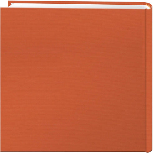 Fabric Frame Cover Photo Album 200 Pockets Hold 4x6 Photos, Tangerine Orange