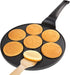 Kitty Friends Mini Pancake Pan - Make 7 Unique Flapjack Cat Designs, Nonstick Pan Cake Maker Griddle for Breakfast Kitten Fun & Easy Cleanup, Fun Animal Gift