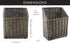 AuldHome Gray Washed Magazine / File Basket, Farmhouse Rustic Woven Willow Storage Basket