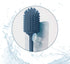 Long Silicone Bottle Brush - Professional Scratch Free Material, Silicone Handle with Firm Grip, Narrow Bottle Neck Cleaning (Blue)