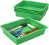 Storex 62520U05C Storage Tray, Letter Size, 5-Pack, 10 x 13 x 3 Inches, Green,Flat Tray