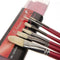 Oil Acrylic Paint Brushes Set. 100% Natural Chungking Hog Hair Bristle in Portable Organizer Plastic Container. 6pc Filbert Flat and Round Paintbrush Gift Kit.