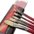 Oil Acrylic Paint Brushes Set. 100% Natural Chungking Hog Hair Bristle in Portable Organizer Plastic Container. 6pc Filbert Flat and Round Paintbrush Gift Kit.
