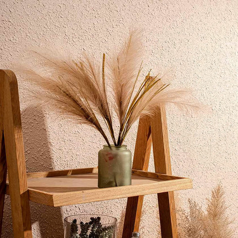 LACKINGONE 4Pcs Pampas Grass Decor 30 inch Artificial Pampas Grass Branches, Faux Pampas Grass Boho Room Decor Flowers Bunches for Home Kitchen Wedding Party