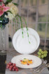 Premium Quality Heavyweight Plastic Plates China Like. Wedding and Party Dinnerware Plastic Plates 6.25 inc White/Pearl-Value Pack 40 Count