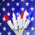 100 LED Red White and Blue Lights, 35 Ft White Wire Decorative Lighting String, for Indoor Outdoor Party, Christmas, Garden, Patio.
