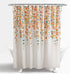 Lush Decor Weeping Flower Shower Curtain-Fabric Floral Vine Print Design, x 72, Turquoise and Tangerine, Turquoise & Tangerine