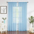 FMFUNCTEX Sky-Blue Sheer Curtains for Living Room 96 inches Long Linen Textured Light Filtering Window Draperies with Rod Pocket Voile Panels for Bedroom 2 Pack, Rod Pocket 52" w