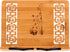 MEGREZ Bamboo Foldable Book Stand (13.2 x 9.4 inch) Reading Frame Rest holder Cookbook Stand/Tablet PC textbook/Music Document Stand/Desk Bookrest with Retro Hollow, Panda Pattern