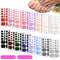 352 Pieces 16 Sheets Gradient Marble Full Toe Wraps Stickers Adhesive Toe Nail Wraps DIY Glitter Toe Nails Manicure Decals with 2 Pieces Nail Files for Women Girls Nail Art