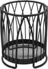 Spectrum Diversified Twist Round Holder & Kitchen Countertop Organizer Cooking Utensil Crock for Kitchen Organization & Storage, Cutlery & Flatware Caddy, Black