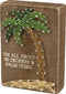 Primitives by Kathy 34654 String Art Box Sign, 5 x 7-Inches, 80 Degrees & Palm Trees