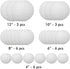 24 Pc Paper Round Lantern for Birthday Bridal Wedding Baby Shower Parties - Great for Indoor or Outdoor (White)