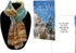 Smiling Wisdom - City Retirement Journey Goodbye Greeting Card - Wherever You Go, Go with All Your Heart Gift Set - Chiffon Viscose Scarf - Woman Coworker Grad - Tan Blue Multi-Colored