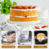 3 Pcs Deep Cake Pan Set (8'' x 3''), P&P CHEF 8 Inch Stainless Steel Round Baking Pans, for Birthday Wedding Christmas, Healthy & Durable, Deep Side & Mirror Finish, Oven & Dishwasher Safe