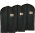 Garment Storage Bags Suit Bag - Travel 39.4 Inch Coat Covers Protector with Clear Window and ID Card Holder for Dress, Jacket, Uniform - Black, Set of 3