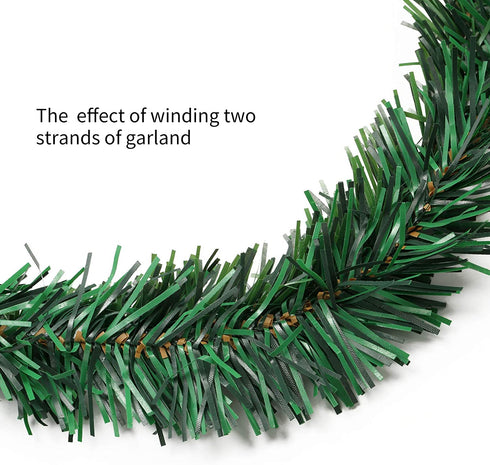 COCOBOO 65 Feet Christmas Garland Decorations Soft Green Garland for Christmas Party Home Wedding