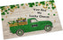 OneHoney Green Farm Truck Door Mat Wood Board Floor Bath Rugs, St.Patrick's Day Lucky Clover Leaf Entrance Doormats Non Slip Kitchen Rug for Indoor Bedroom Bathroom Living Room 16x24inch